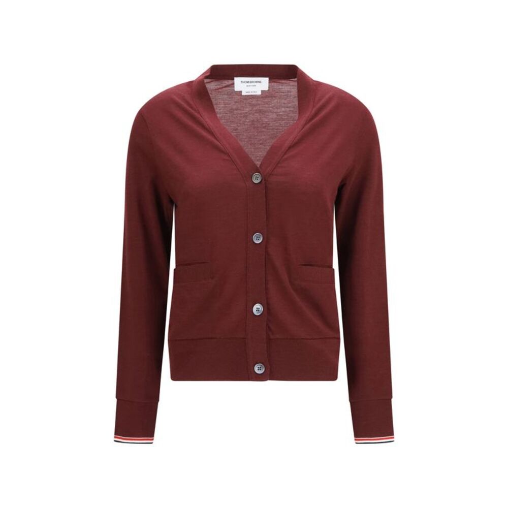 Thom Browne Women V-Neck Merino Wool Cardigan